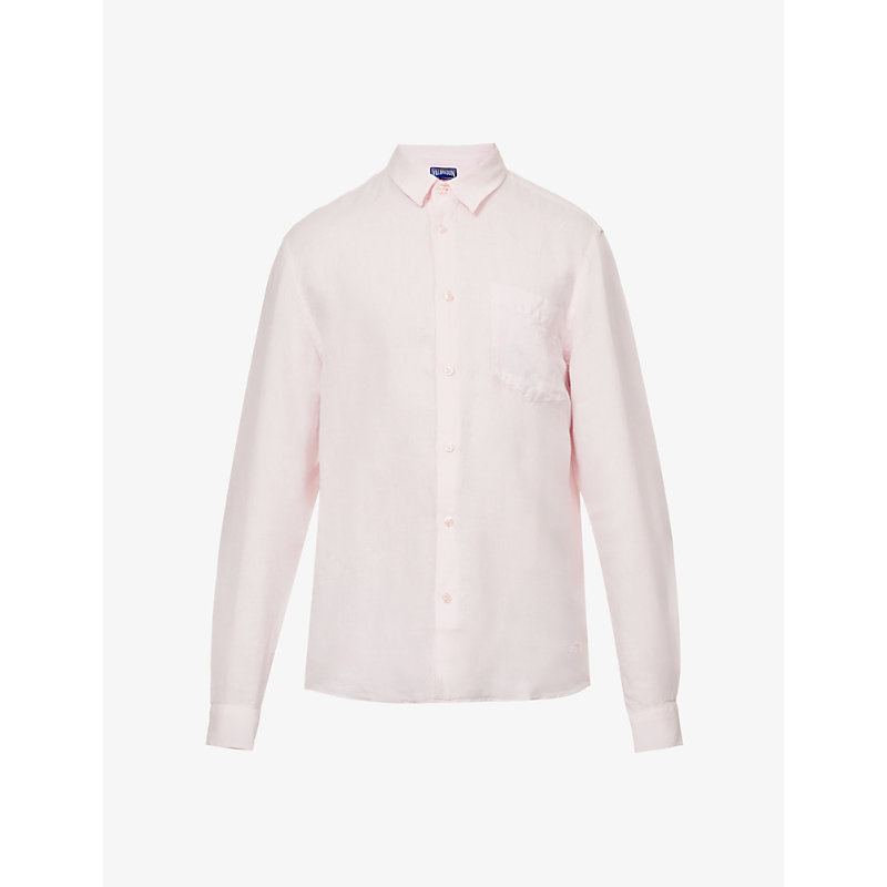 Vilebrequin Mens Lagon Caroubis Chest-pocket Linen Shirt