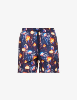 Vilebrequin Moorea Medusa Print Swim Shorts In Bleu Marine