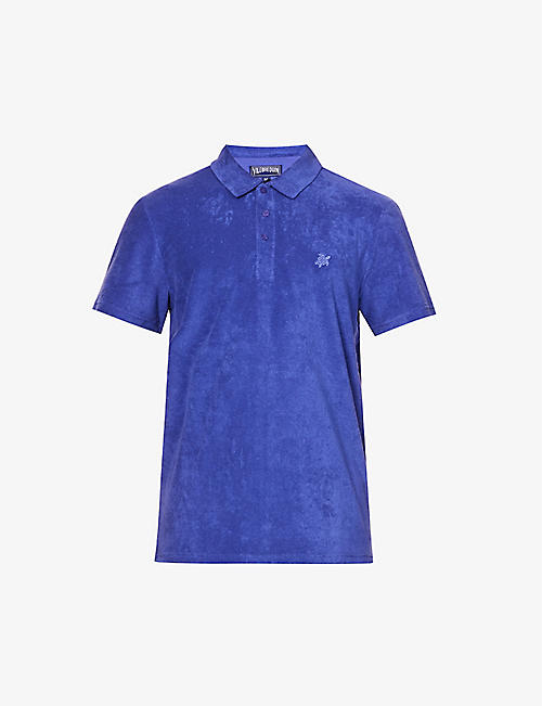 VILEBREQUIN: Phoenix terry cotton-blend polo shirt