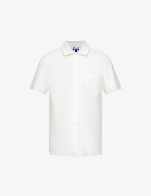 VILEBREQUIN: Chest-pocket organic cotton-blend polo shirt