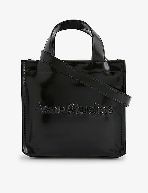 ACNE STUDIOS: Logo-embossed mini faux-leather tote bag