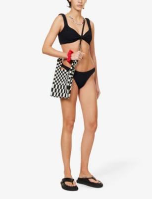 Shop Hunza G Women's Black Juno Knotted Bikini