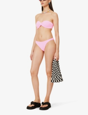 Shop Hunza G Women's Bubblegum Jean Ruched Bikini