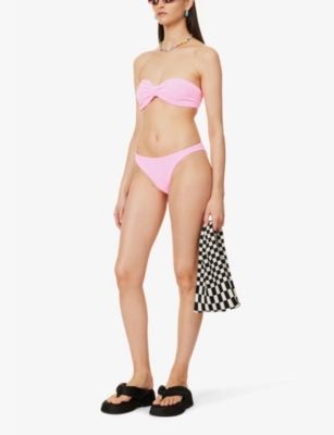 Hunza G Tina Bikini Beachwear In Rose-pink Polyamide In Bubblegum
