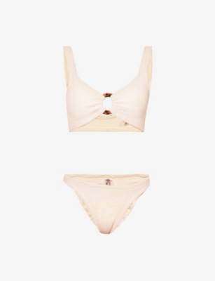 HUNZA G: Julia crinkle-texture bikini