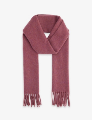 Acne Studios Womens Dark Pink Canada Narrow Wool Scarf