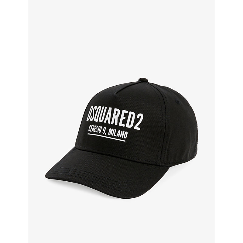 DSQUARED2 DSQUARED2 BOYS BLACK KIDS ICON LOGO-EMBROIDERED COTTON-TWILL CAP 2-6 YEARS,63565134