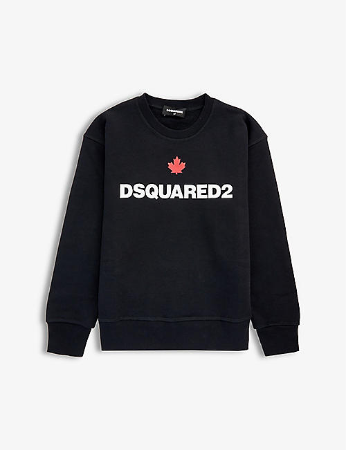DSQUARED2: Logo-print cotton sweatshirt 4-16 years