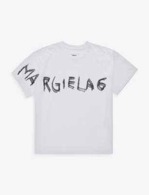 Mm6 Maison Margiela Kids' Logo T-shirt In White | ModeSens