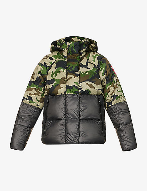 CANADA GOOSE: Junction Regeneration colour-blocked padded shell-down jacket