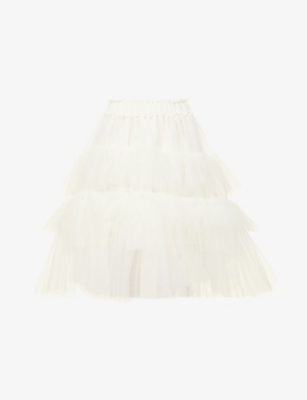 SIMONE ROCHA: High-rise layered tulle midi skirt