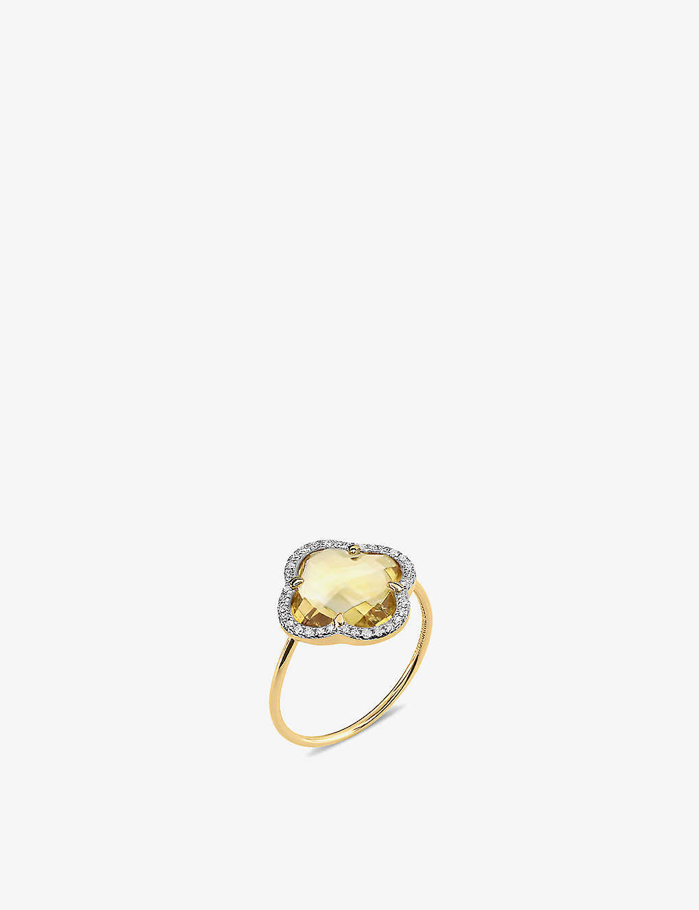 The Alkemistry Womens 18ct Yellow Gold Morganne Bello Clover 18ct Yellow-gold, 0.128ct Diamond And 3