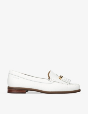 Carvela leather store tassel loafer