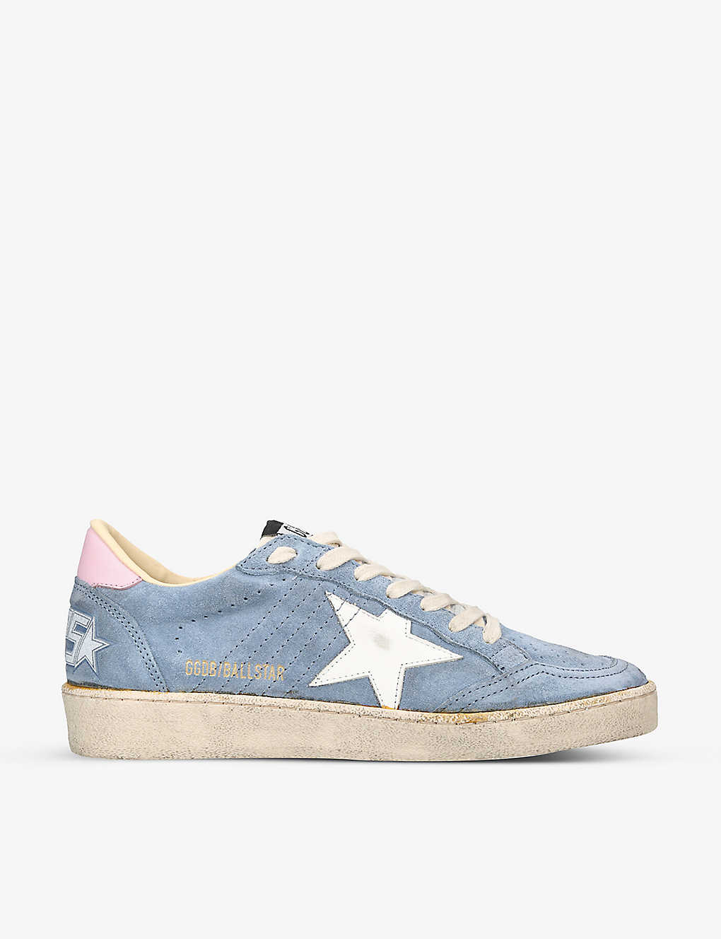 Shop Golden Goose Women's Blue Other Women's Ball Star 50758 Distressed Suede Low-top Trainers