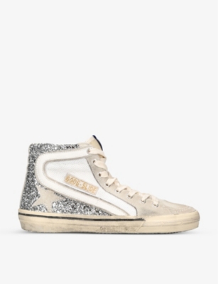 Golden goose sale slide glitter sneakers