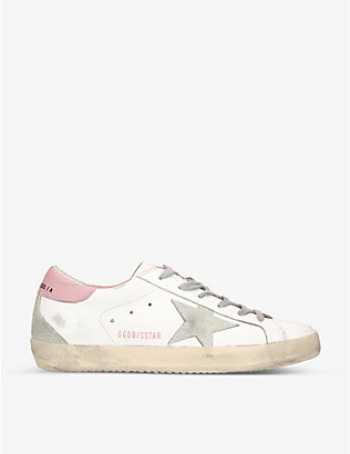 GOLDEN GOOSE: Superstar 10914 star-applique low-top leather trainers