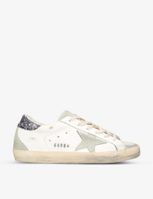 Shop Golden Goose Womens Women's Super-star Leather Low-top Trainers White/comb