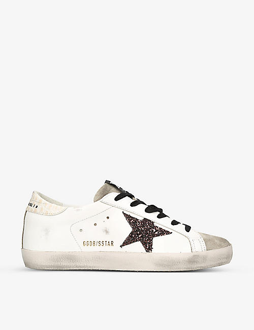 GOLDEN GOOSE: Women's Super-Star 11380 leather low-top trainers