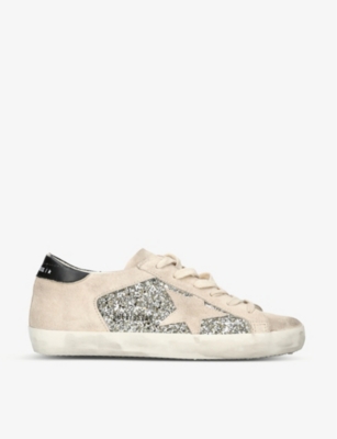 golden goose superstar glitter low top sneakers