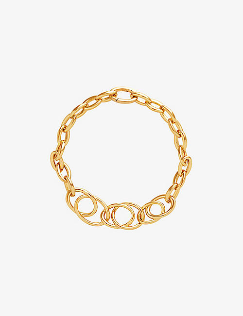 ASTRID & MIYU: Orbit Chain gold-plated brass bracelet