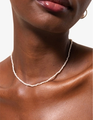 ASTRID & MIYU - Radiant gold-plated brass and pearl necklace |  Selfridges.com