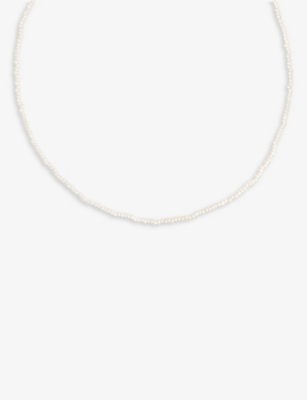 ASTRID & MIYU RADIANT GOLD-PLATED BRASS AND PEARL NECKLACE 63583015