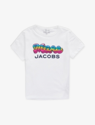 MARC JACOBS：彩虹徽标印花平纹针织棉 T 恤 4-12 岁