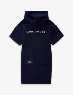 MARC JACOBS: Logo-print hooded cotton-jersey dress 4-12 years