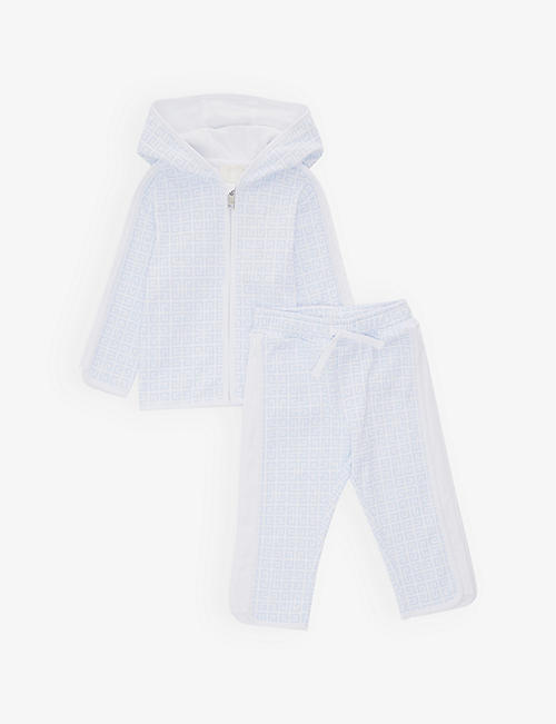 GIVENCHY: Monogram-print cotton-jersey tracksuit 3-12 months
