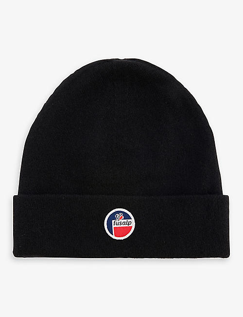 FUSALP: Styx brand-patch wool and cashmere-blend beanie