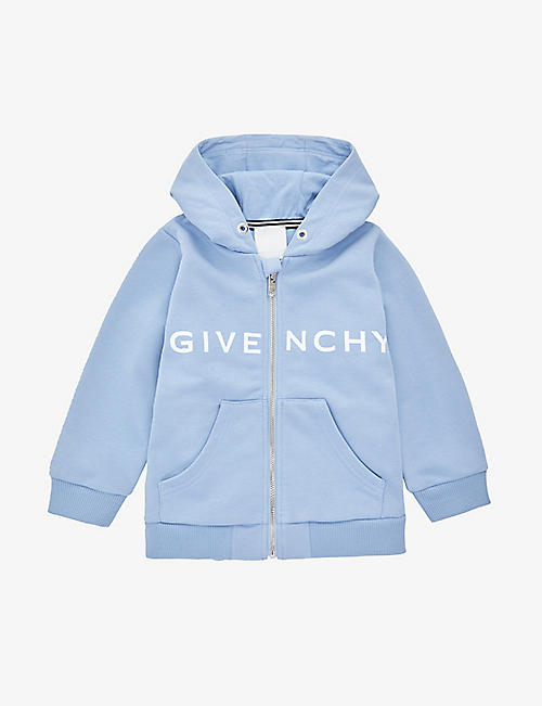 GIVENCHY: Spellout logo-print cotton-blend hoody 6 months-3 years