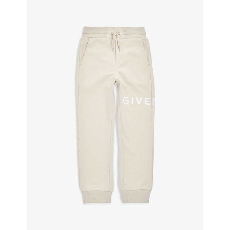 Givenchy Kids' Logo Cotton-blend Sweatpants In Cream