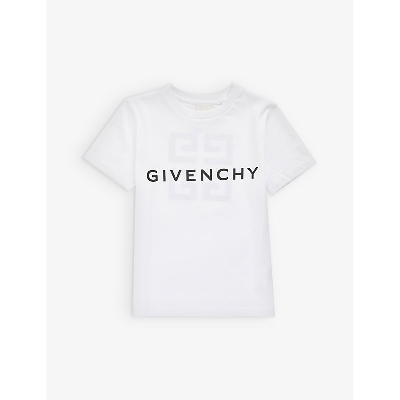 Givenchy Teen Boys White Cotton Logo T-shirt