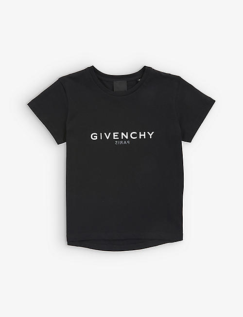 GIVENCHY: Spellout logo cotton-jersey T-shirt 4-12 years