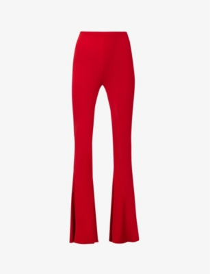 Magda Butrym Flared Jersey Pants In Red