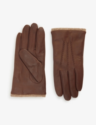 Dents Loraine Shearling-lined Gloves In Chestnut