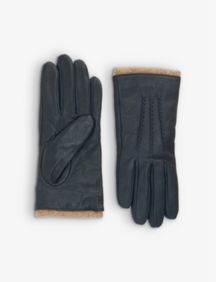 Dents Womens Navy Lorraine Leather Gloves