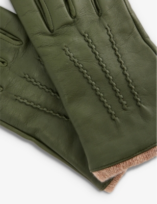 Dents Womens Sage Lorraine Leather Gloves In Sage