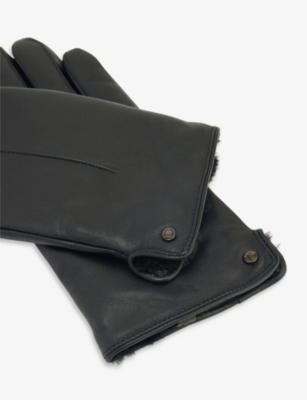 Dents Womens Black Maria Leather Gloves In Black
