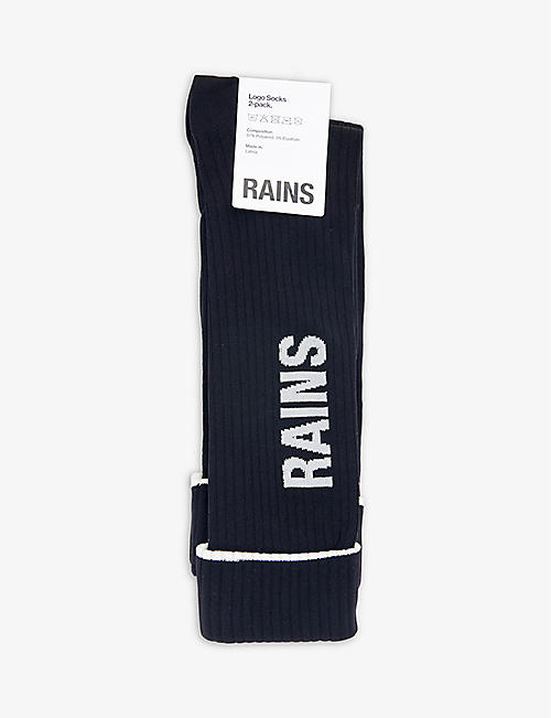 RAINS: Logo-print stretch-woven socks