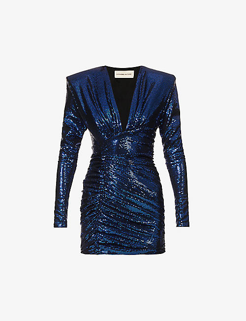 ALEXANDRE VAUTHIER: Sequin-embellished stretch-woven mini dress