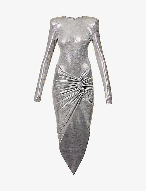 ALEXANDRE VAUTHIER: Asymmetric stretch-woven midi dress