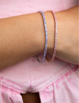 ROXANNE FIRST: Original Tennis 14ct white-gold and 3.90ct lilac sapphire bracelet