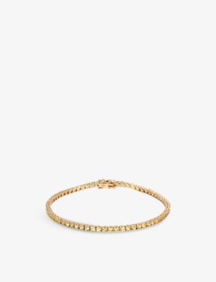ROXANNE FIRST: Original Tennis 14ct yellow-gold and 3ct yellow sapphire bracelet
