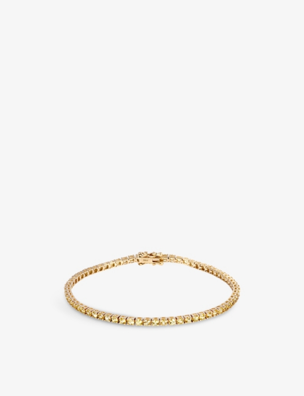 Original Tennis 14ct yellow-gold and 3ct yellow sapphire bracelet