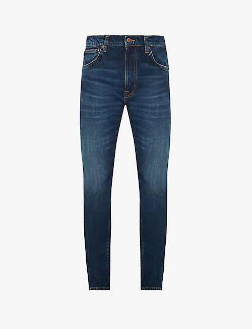 NUDIE JEANS: Lean Dean regular-fit straight-leg stretch-denim jeans