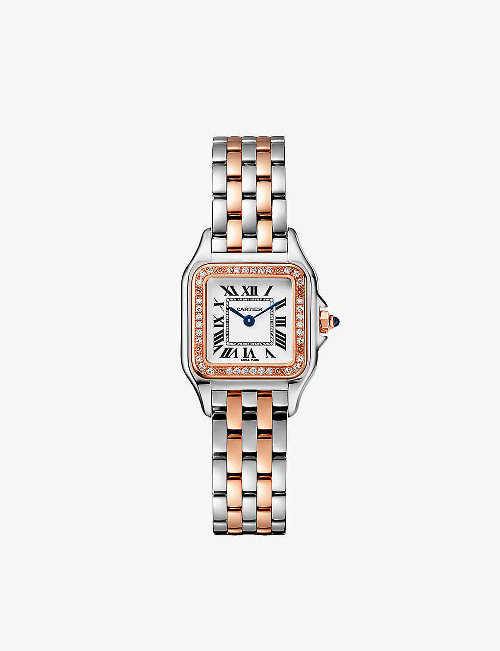 Cartier Womens Rose Gold Crw3pn0006 Panthère De Small 18ct Rose-gold, Stainless-steel And 0.23ct Bri