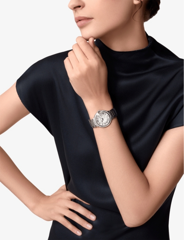 CRW4BB0024 Ballon Bleu de Cartier steel and 0.78ct diamond mechanical watch
