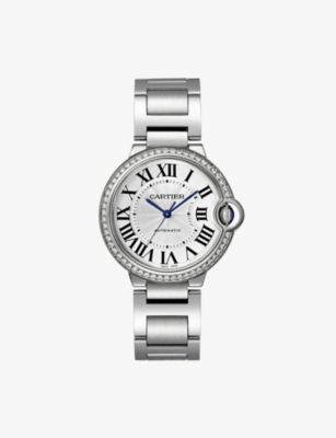 Cartier Womens Steel Crw4bb0024 Ballon Bleu De Steel And 0.78ct Diamond Mechanical Watch