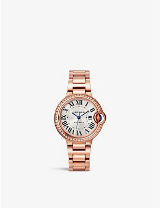 CARTIER: CRWJBB0063 Ballon Bleu de Cartier 18ct rose-gold and 0.68ct brilliant-cut diamond mechanical watch